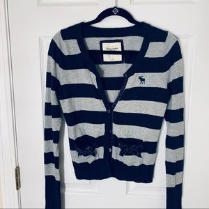 Abercrombie A&F Gray Blue Cardigan